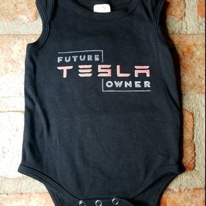Tesla Romper. Cute "Future TESLA owner" 6M